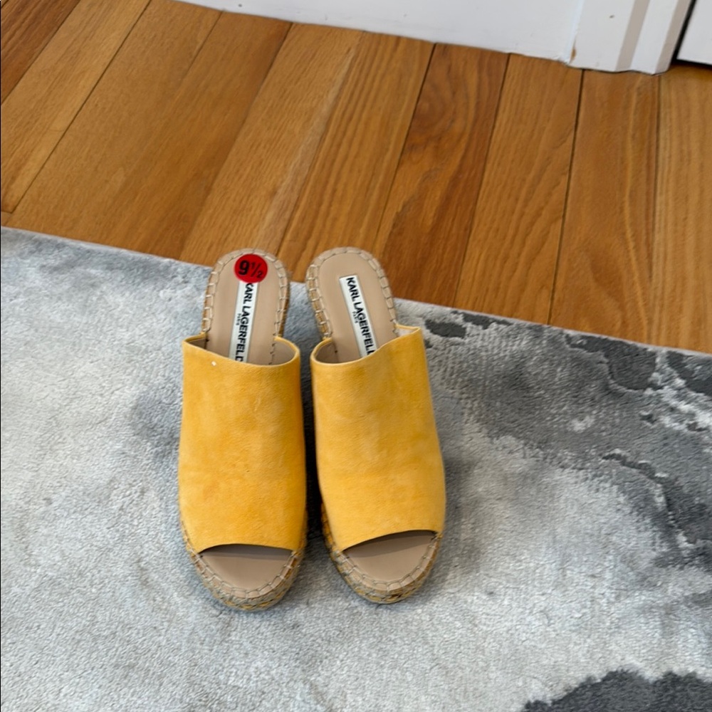 Yellow Suede Women's Slip-On Shoes